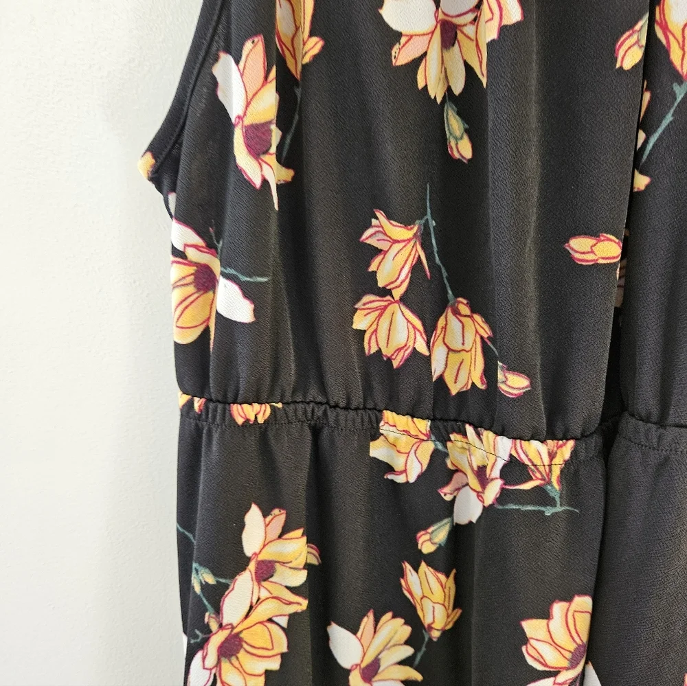 Almost Famous Floral Black Halter Dress - Picture 5 of 6